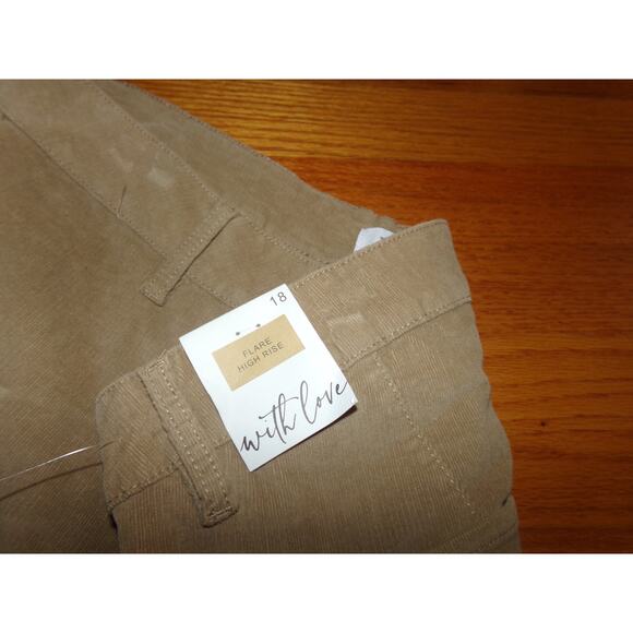 YMI Flare High Rise Corduroy Jeans size 18 NWT Boho Retro Y2K Frayed hem - Picture 5 of 5